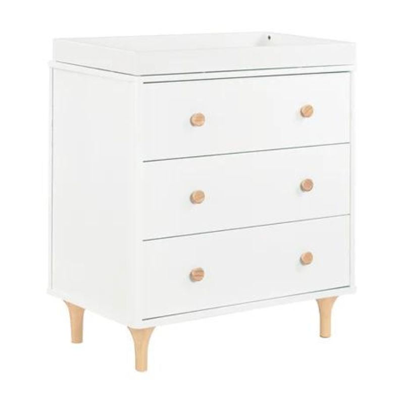Babyletto Lolly 3 Drawer Dresser Changer White Natural