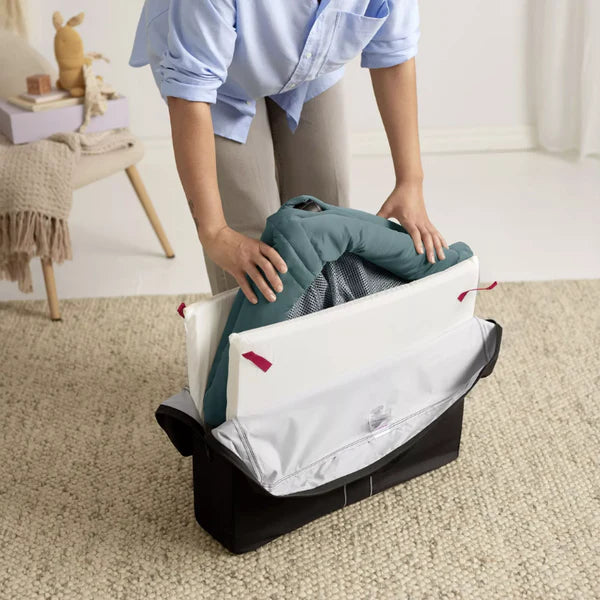 Travel Crib Light Bundle With Fitted Sheet by BabyBjorn at $349.99! Shop now at Nestled by Snuggle Bugz for Gear.