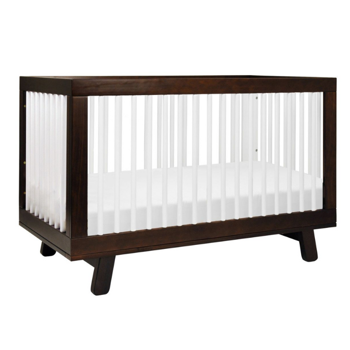 Babyletto Hudson 3 in 1 Convertible Crib Natural Walnut Black