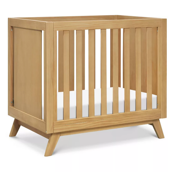 Otto 3 in 1 Convertible Mini Crib Honey