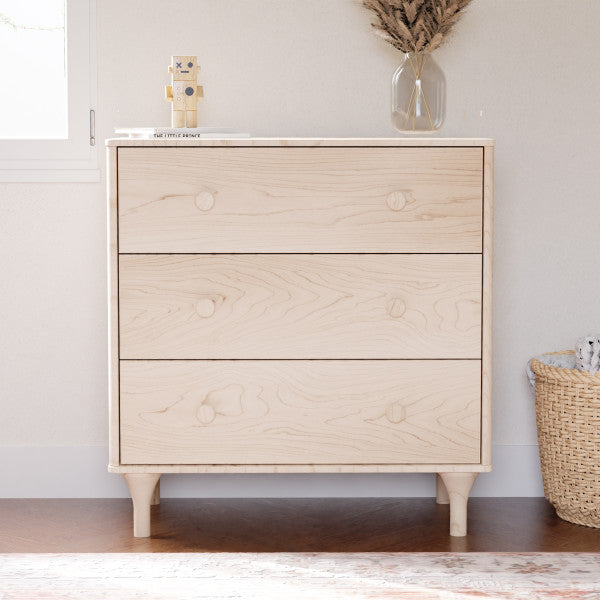 BABYLETTO Lolly 3 Drawer Changer Dresser BLACK WASHED NATURAL