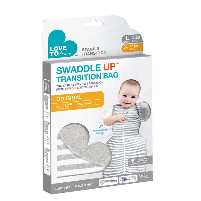 Swaddle Up Transition Bag - Grey by Love to Dream at $54.99! Shop now at Nestled by Snuggle Bugz for Nursery & Decor.