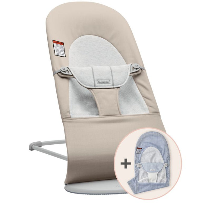 Bouncer Balance Soft with Extra Seat Fabric Bundle by BabyBjorn at $363.99! Shop now at Nestled by Snuggle Bugz for Gear.