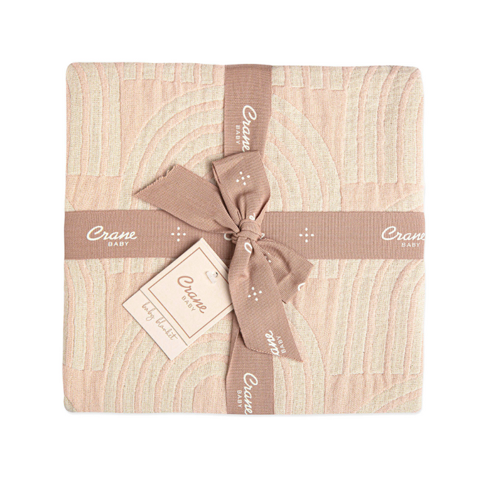 Jacquard Muslin Blanket by Crane at $63.99! Shop now at Nestled by Snuggle Bugz for Nursery & Décor.