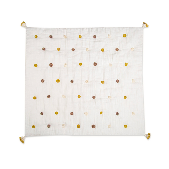 Pom Pom Quilted Baby Blanket by Crane at $119.99! Shop now at Nestled by Snuggle Bugz for Nursery & Décor.