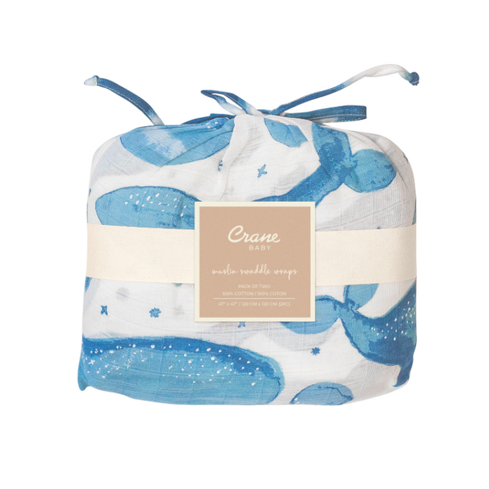 Muslin Swaddle Blankets - 2 Pack by Crane at $64.99! Shop now at Nestled by Snuggle Bugz for Nursery & Décor.