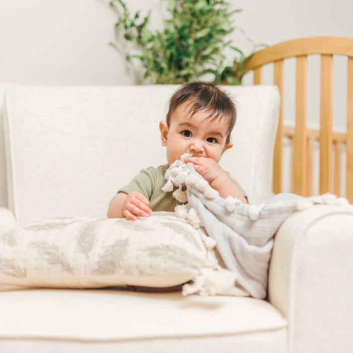 Tassel Muslin Blanket by Crane at $57.99! Shop now at Nestled by Snuggle Bugz for Nursery & Décor.