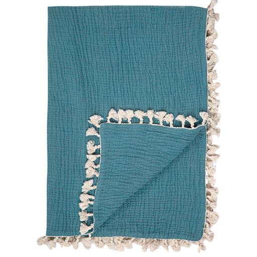 Tassel Muslin Blanket by Crane at $57.99! Shop now at Nestled by Snuggle Bugz for Nursery & Décor.